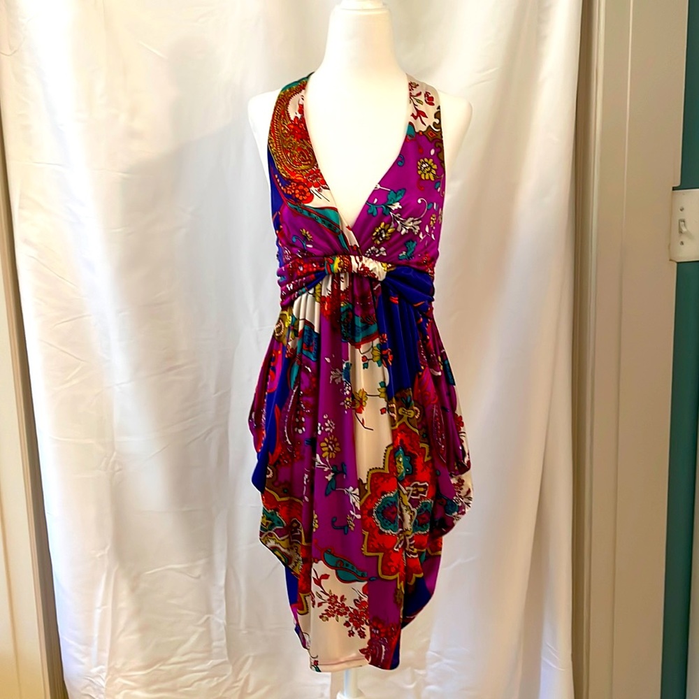 Fabulous sexy color print dress - size medium